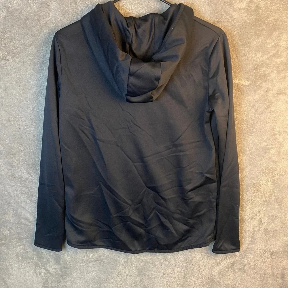 Under Armour Mens XS Black Hoodie Pullover Big Logo Loose Fit Kangaroo Pocket